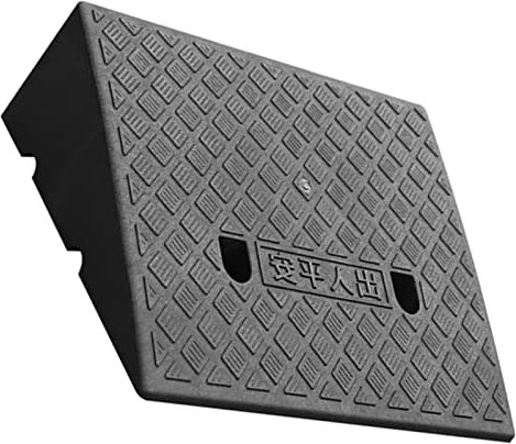 Schwellenrampe für Autos, 50 x 38 cm Kunststoff-Auffahrtsrampen, tragbare Ladebordsteinrampen, Höhe 15–19 cm, Ladebordsteinrampen, für PKW, LKW, Roller, Fahrrad, Motorrad, Rollstuhlmobilität