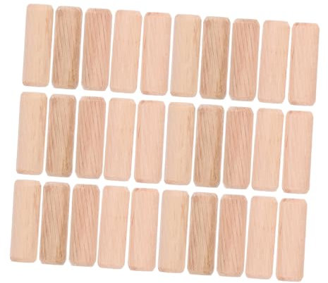 HOMOCONO 100pezzi Tasselli Legno Per Lavori Artigianali Barre Di Legno Per Assemblaggio Mobili Design Scanalatura Per Facile Installazione e Versatilità Per Decorazioni e Fissaggio Mobili