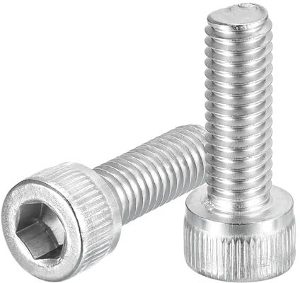 QUARKZMAN 50 Stück M6-1x18 Zylinderschrauben mit Innensechskant Zylinderkopfschrauben Edelstahl 304 Vollgewinde Innensechskantschraube Befestigungselemente für Maschinen