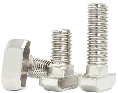 Hammerkopfschrauben Hammerkopfschraube T-Schraube 2 Stück M5 M6 M8 T-Hammerkopf T-Bolzen Aluminiumverbinder T-Kopfschrauben Schrauben for 20/30/40/45 Aluminiumprofile 4545 M8 x 45 mm 2 Stück(3030 M6X2