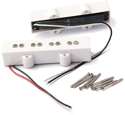JOINPAYA Saiten Bass Pickup Set Offene Bauweise Jb Bass Gitarre Zubehör Geräuschreduzierung Durch Wachsverguss Einfache Installation Weiß