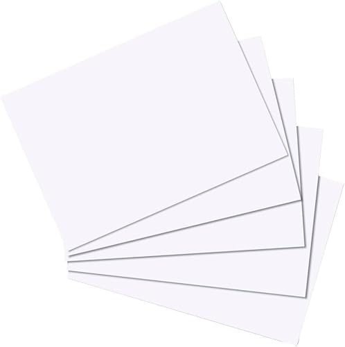 Herlitz 10621423 Karteikarte A6 blanko, 100 Stück eingeschweißt mit Aufreißfaden, blanko weiß (Packung mit 5)