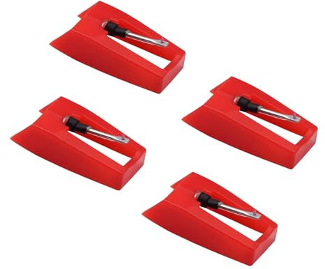 Xdealcozyxc 4 Pcs Record Player Needle, Record Player Stylus Replacement for Vinyl Record Player Turntable