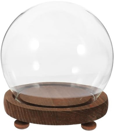 Ciieeo Glass Cake Dome with Lid Perfect for Displaying Preserved Flowers Glass Cloche Bell Jar with Stand
