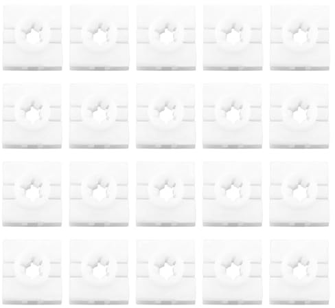 Orivin 20 PCS Side Skirts Retaining Clips Made Of Plastic Square Side Skirts Clips Compatible with Smart Fortwo 451 and Compatible with Audi New A4L B9 White