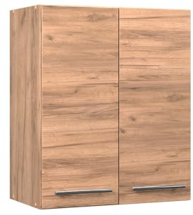 Vicco Hängeschrank Fame-Line, Goldkraft Eiche, 60 cm | 2 Türen · Soft-Close · 2 Einlegeböden · Metallgriffe · ✓ Praktischer Stauraum