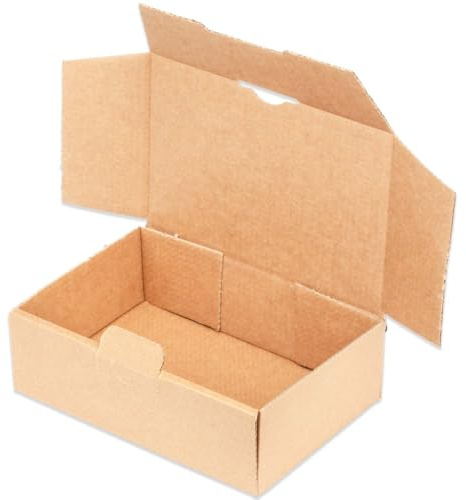 kartonprimus Maxibriefkartons 160 x 110 x 50 mm MB-1 braun Maxibrief Karton Faltschachtel stabil Versandkarton für Post DHL Versand DIN A6 Warensendung Büchersendung Versandschachtel (50 Stück)