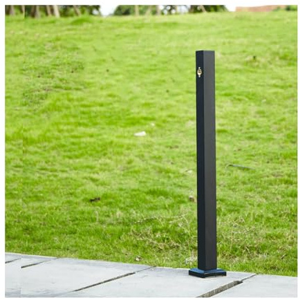 Colonne d'eau de jardin carrée verticale sans robinet autonome en acier inoxydable pour fontaine à eau extérieure colonne de jardin (95 x 6 cm)
