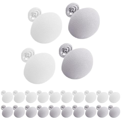 XINGSUI 24 Piezas Clips de Fijación para Edredón, Clips de Funda Nórdica, Clips de Edredón, Redondo de Seta con Botón Clip, para Ropa, Sábanas, Duvet, Colchas, Cortinas (Blanco, Gris)
