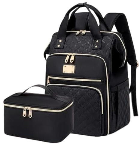 Qkbuza Mochila de almuerzo para profesores, mochila para profesores con lonchera refrigeradora, de almacenamiento para laptop para uso diario, camping, escuela, senderismo, viajes, picnic