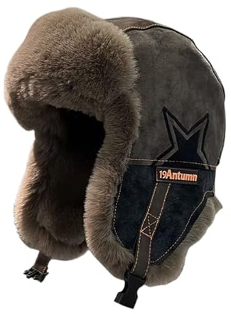 Invierno Con Forro Polar: Gorro De Nieve Con Orejeras Impermeable, Gorro De Cazador De Felpa, Casco Térmico A Prueba De Viento | Equipo Duradero Para Exteriores Para Desplazamientos, Esquí, Correr, Tr
