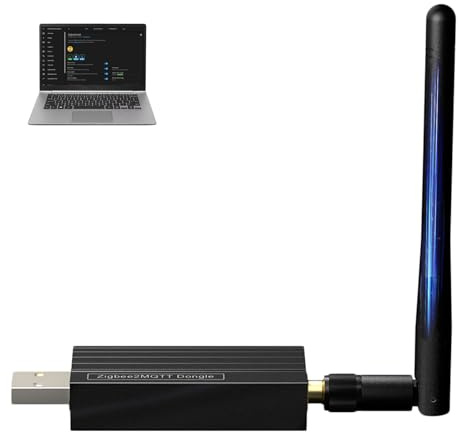 Gateway Dongle USB Zigbee, Hub USB Zigbee Universal Inalámbrico con Antena, Adaptador USB WiFi Coordinado para Home Assistant, Zigbee2MQTT, Open HAB