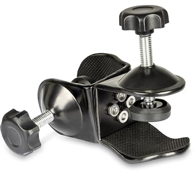 Walimex Doppel-Schraubklemme - 110 x 120 x 100 mm - für Rohren und Stangen bis 35 mm - Klemmbereich ca. 3,5 cm - Fotozubehör Kamera Zubehör Fotostudio Atelier