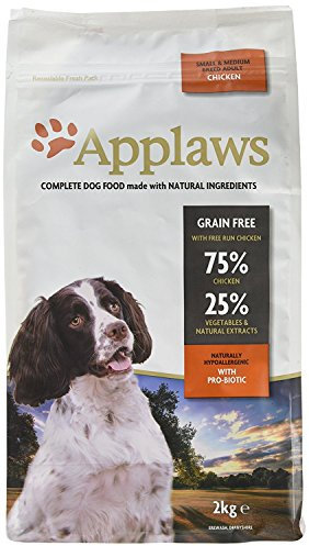 Applaws High Protein Complete and Grain Free Dry Dog Food 2 kg for Adult Medium and Small Dog Breeds, Chicken (Pack of 1)