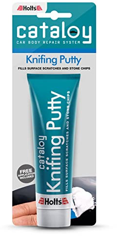 Holts Cataloy Car Body Filler, Knifing Putty To Fill Scratches & Stone Chips, Durable & Easy To Use Car Filler, Ideal For All Exterior Bodywork With A Perfectly Smooth Finish, Applicator Included 100g