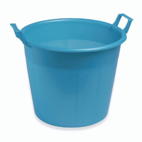 Ecoplast | Mastello in Plastica Grande con Manici 45 Lt, ø42,5x34, Azzurro/Neutro, Made in Italy