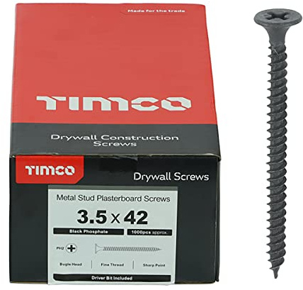 Timco PH2 Vis pour cloison sèche - Noir (Boîte de 1000), 00042DRY
