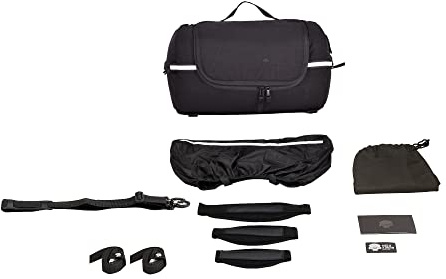 DEEMEED Motorrad Hecktasche, Rollenform, aus wasserdichtem Cordura, 21 Liter Fassungsvermögen + zusätzliche Regenhülle inklusive (Cordura, S (21 L))