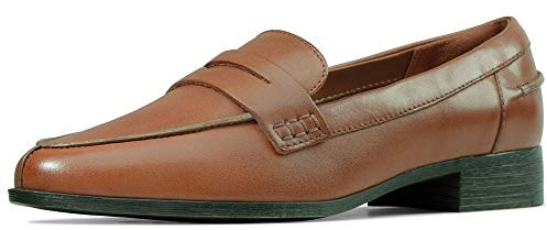 Clarks Hamble Loafer, Mocasines Mujer, Tan Leather, 39.5 EU