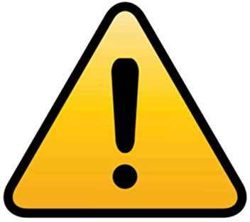 Safety Warning Signs - General Warning Sign - 3 x A4 Self Adhesive Health and Safety Waterproof Vinyl Label Sticker for Commercial Office Retail Outdoor (Yellow Triangle)