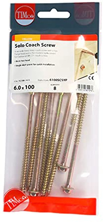 TIMCO Solo Advanced Vis à bois à tête hexagonale Doré 6 x 100