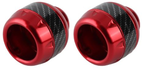 Motorcycle Front Fork Frame Sliders,1 Pair of Carbon Fiber Motorcycle Front Fork Frame Sliders Crash Protection(red)