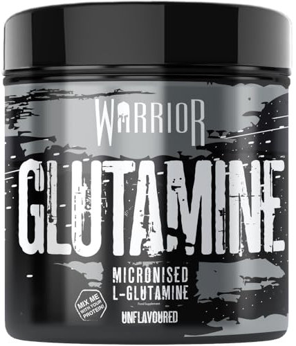 Warrior Glutamine 300g - Pure Micronised L-Glutamine Powder - Amino Acid - Muscle Growth & Recovery Supplement- Gut Health - Mix in Protein - Pre and Post Workout - 60 Servings (Unflavoured)