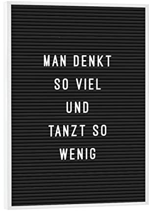 artboxONE Poster mit weißem Rahmen 18x13 cm Typografie Letterboard Mehr Tanzen - Bild Letter Funny Quote Inspiration