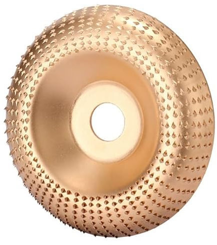 Disque de sculpture sur bois meule outil rotatif pour meuleuse d'angle disque de ponçage façonnage disque abrasif outils de travail du bois 22mm alésage (Color : Gold)