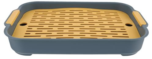 Generic Kaninchentoilette Für Kleintiere - Rechteckige Pet Cleaning Potty Für Hasen Meerschweinchen Und Frettchen Einfach Zu Reinigen Und rutschfest