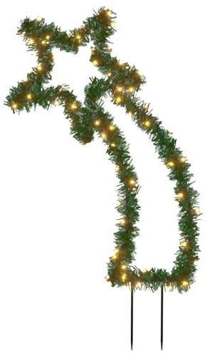 vidaXL Sternschnuppe mit Erdspießen und 80 LEDs 62 cm