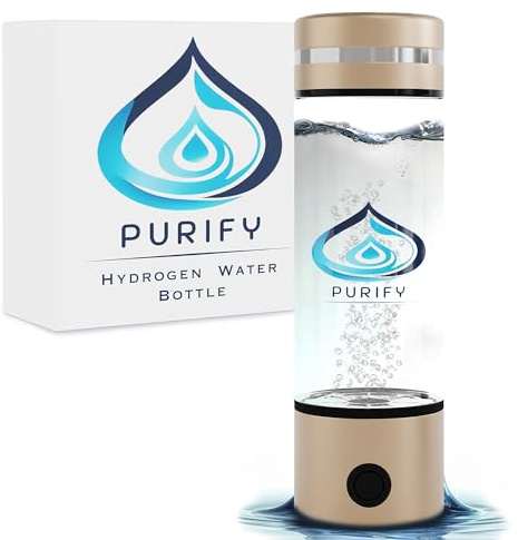 PURIFY™ - Botella de agua de hidrógeno, generador de agua de hidrógeno de 330 ml, máquina con tecnología SPE/PEM de platino