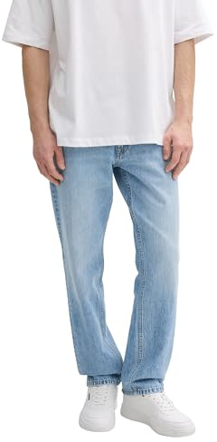 TOM TAILOR Denim män TTWAYLEN avslappnad passform jeans, 10118 – Used Light Stone Blue Denim, 34W / 36L