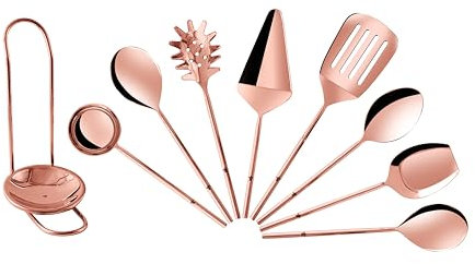 Geschmiedetes Besteck-Set aus Edelstahl (Roségold)