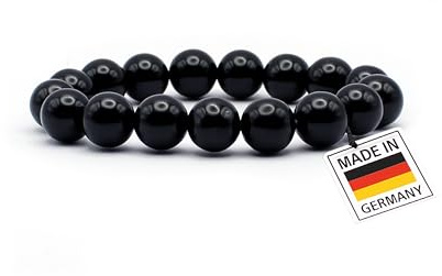 TIGER TREASURE Qualität, inspiriert seit 1890 Onyx Armband | Stärke und Schutz | Edelsteine aus Brasilien | Handgefertigtes Perlenarmband aus Deutschland | Schmuck für Damen & Herren