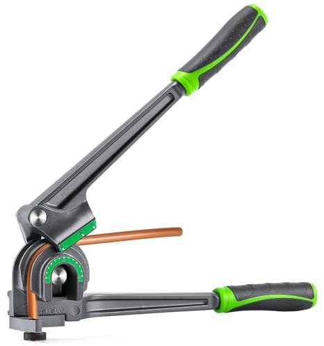 Bonvoisin Strumento Manuale Piegatubi 3-in-1 per Tubi Rame/Alluminio 1/4, 3/8, 1/2, Piegatore a 180° per Climatizzazione, Refrigerazione, Idraulica