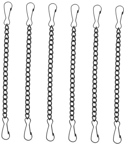 DIYEAH 6stücke Hängeketten Aus Metall Für Glasfenster Schwarze Türketten Zum Aufhängen Von Schildern Und Brandschutzanzeigen Vielseitig Einsetzbar Für Verschiedene Bedürfnisse