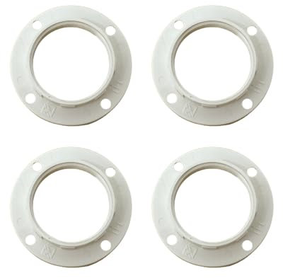 HALOTEC | Set 4 anelli bianchi portalampada E14 | Rondelle termoplastiche resistenti per paralume lampada | Compatibili con attacchi standard E14 | Accessori sicuri e durevoli per casa e ufficio
