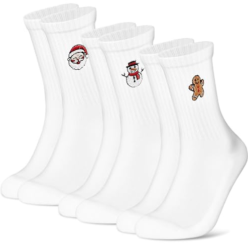Niofind Chaussettes Personnalisées Femme, 3 Paires de Chaussettes de Tennis en Coton avec Motif Cœur, Chaussette Rigolotes 35-38 39-42, Idée Cadeau Saint-Valentin Anniversaire pour petite amie