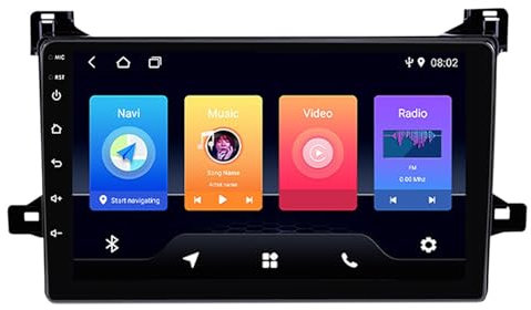 HYMLMY Android 14 Navigazione per auto Ricevitore audio da cruscotto per Toyota Prius XW50 2015-2020 Doppio DIN 9 pollici Touch Screen Autoradio con navigatore satellitare Bluetooth Vivavoce RDS SWC +