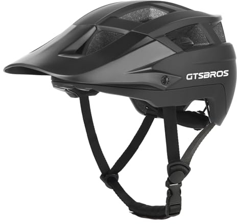 GTSBROS Mountain Bike Helmet for Adults - Adjustable Dual Shell Lightweight MTB Bicycle Helmet with Removable Visor CPSC Certificated