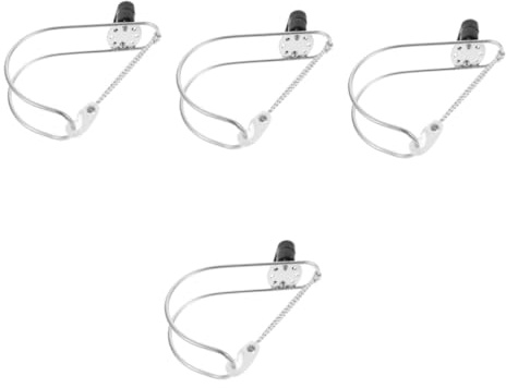 Toyvian 4pcs Boat Horseshoe Bracket Lifebuoy Bracket Stainless Steel Lifebuoy Yacht Accessory Boat Holder