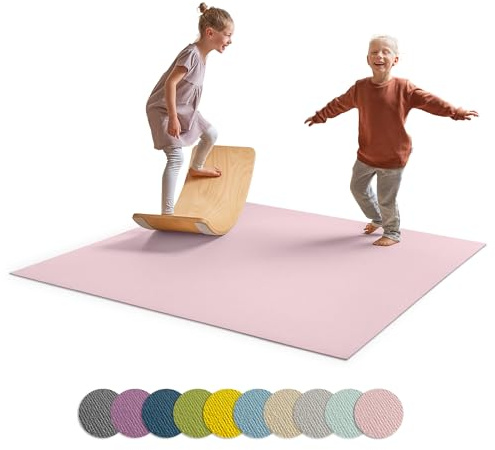 Ehrenkind® Made in Germany Anti-Rutsch Krabbelmatte Oeko-Tex Matten | Spielmatte Baby | 120x180 cm | Rosé