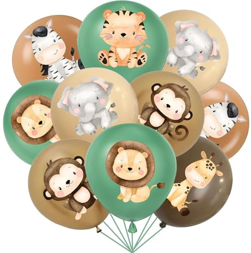 DazzJoy 18 Stück Waldtiere Luftballon Tiere Ballons, Luftballons Tiere Kindergeburtstag Deko, Dschungel Ballon Tiere für Dschungel Deko Geburtstag, Party Animals, Waldtiere Geburtstag Deko, Babyparty