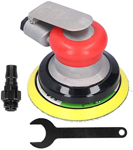 Levigatrice per Legno Muro Rotorbitale Orbitale, Lucidatrice Pneumatica 5 Pollici, Velocità Regolabile 10000RPM - Alta Efficienza, Controllo Sensibile, Ideale per Auto e Mobilio (estilo japonés)