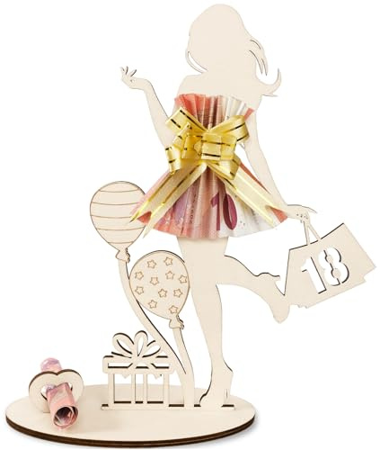 Regalos de dinero para cumpleaños para niñas, 18 cumpleaños, regalo de dinero, regalo de cumpleaños, placa de madera, libro de visitas, 18 cumpleaños para niñas, cartel de madera para invitados