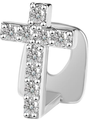 Diamant Grillz, Kucheed Glänzende Herz Kreuz Zahngrillkappen, 18 Karat Vergoldeter Hip Hop Zahnschmuck, Trendiger Zirkonia Zahnschmuck, Bling Cooles Rapper Kostümparty Accessoire