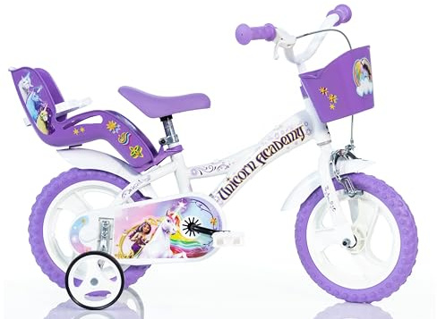Dino Bikes Mädchenfahrrad Einhorn 12 Zoll Unicorn Academy
