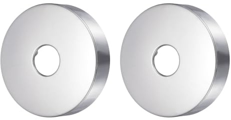 QUARKZMAN 2 Pcs Rosace De Douche, 0.8x3.2x0.8(21x80x19mm) Plaque Ronde En Acier Inoxydable, Rosace Murale, Couverture De Tuyau D'eau Murale Pour Tuyau, Argenté