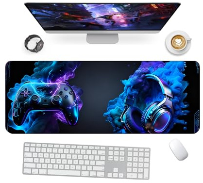 LUHOCIY Gaming Musmatta, 80×30 cm Skrivbordsunderlägg, Storformat Skrivbordsmatta, Halkfritt och Långlivat, Lämpligt För Daglig Användning På Kontor och För Gaming